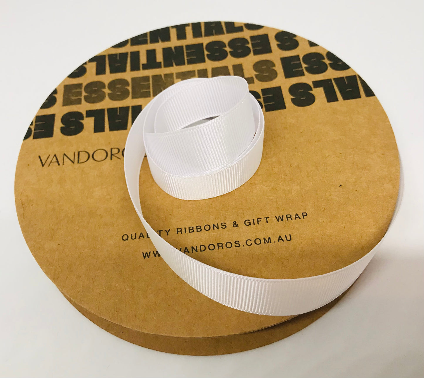 Vandoros White Hot Essentials Grosgrain Ribbon 15mm