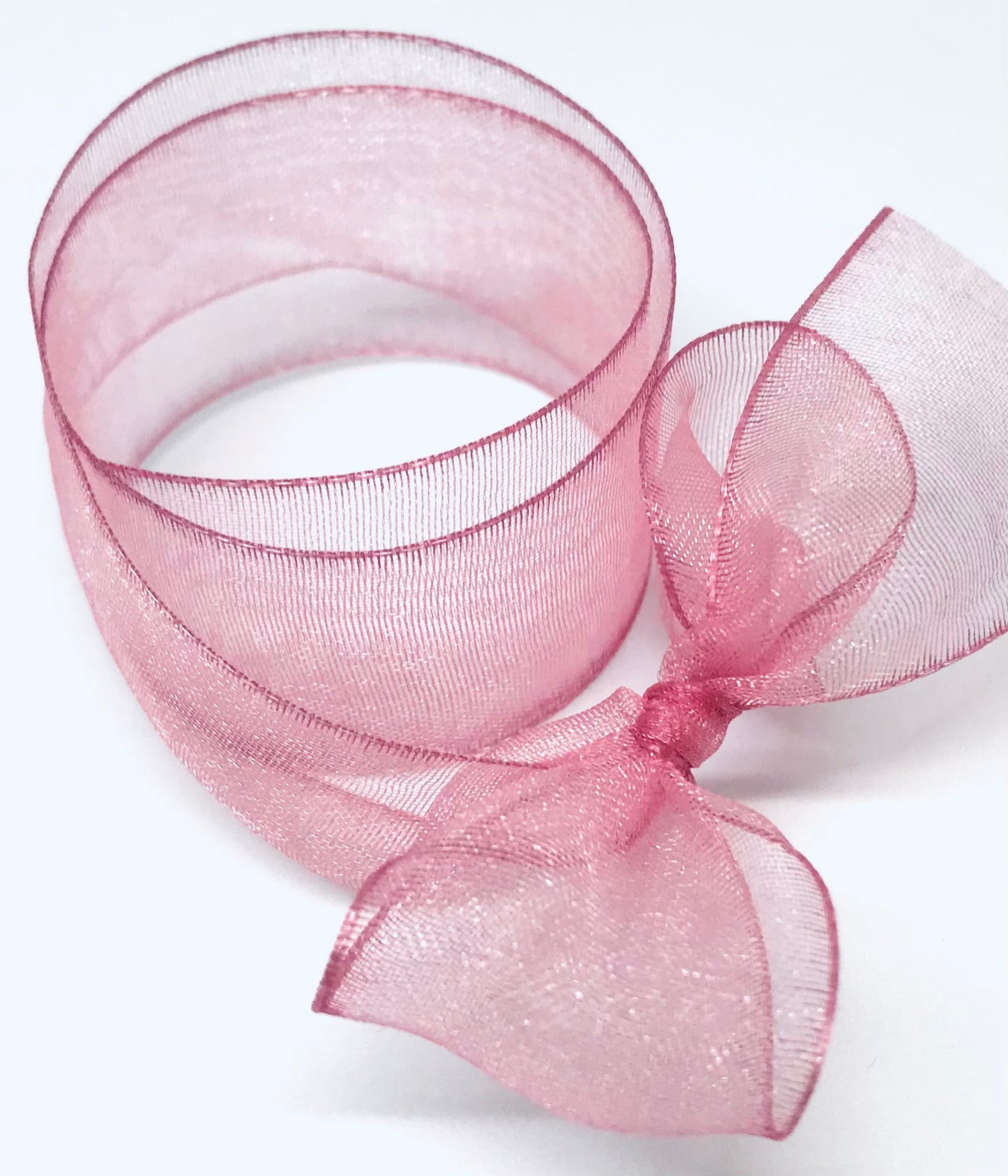 Vandoros Amethyst Fine Edge Organza Ribbon 25mm
