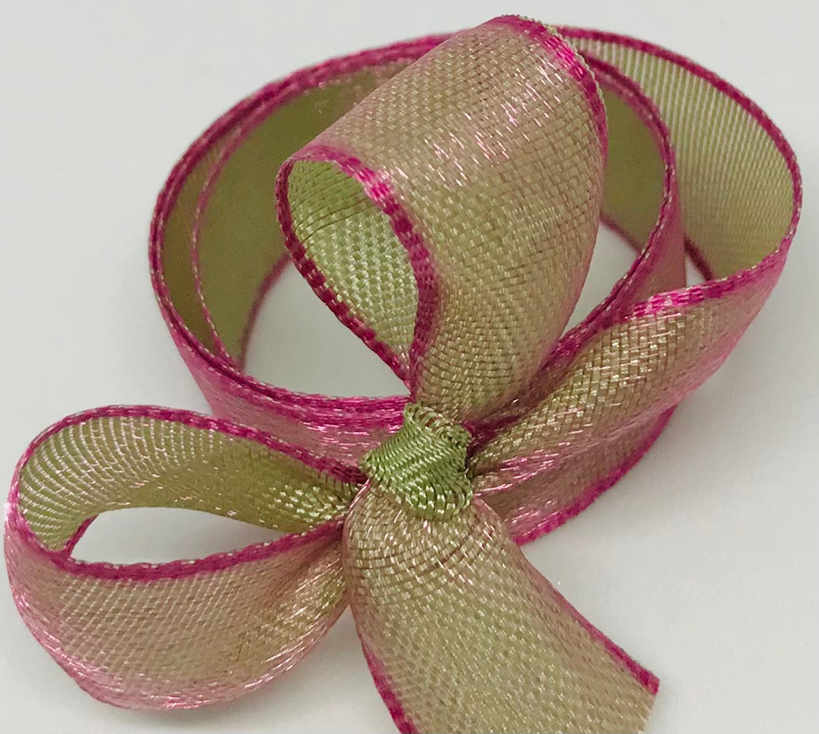 Vandoros Pink Monet Silk Ribbon 13mm