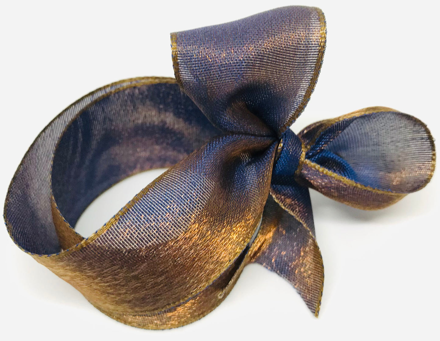 Vandoros Navy Silk Monet Ribbon 25mm