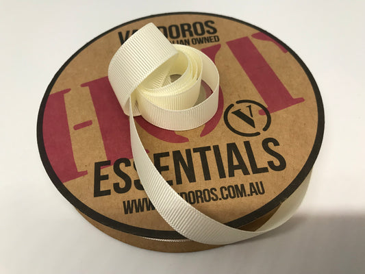 Vandoros Ivory Hot Essentials Grosgrain Ribbon 15mm