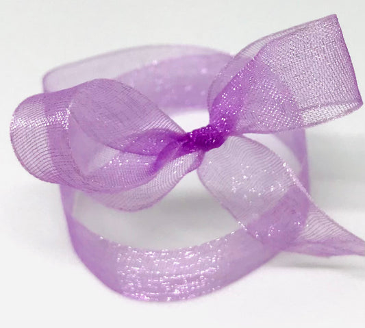 Vandoros Lavender Misty Fine Edge Organza Ribbon 10mm