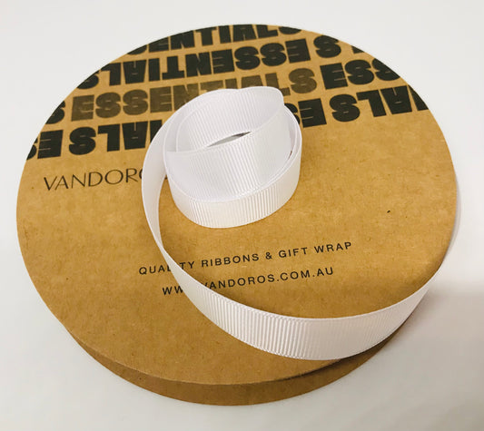 Vandoros White Hot Essentials Grosgrain Ribbon 15mm