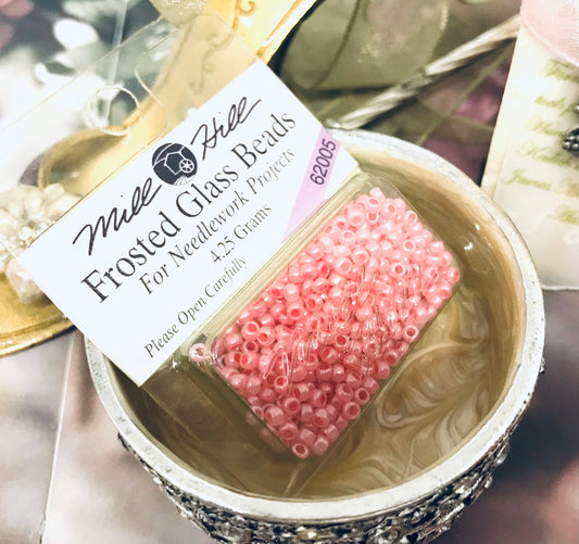 Mill Hill Dusty Rose Frosted Glass Beads 4.25Grams