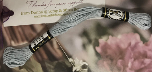 Presencia Finca Mouline Antique Blue Embroidery Cotton