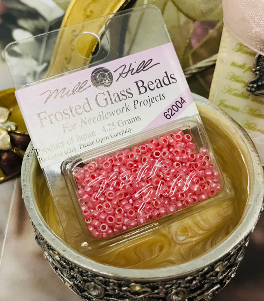 Mill Hill Tea Rose Frosted Glass Beads 4.25 Grams