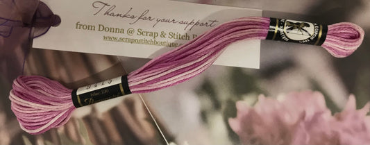 Presencia Finca Mouline Variegated Pink Embroidery Cotton