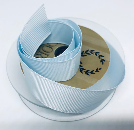 Vandoros Light Blue Polyester Grosgrain Ribbon 22mm