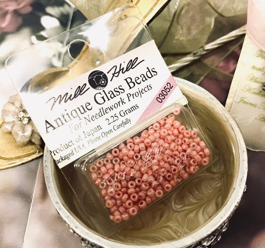 Mill Hill Desert Peach Antique Glass Beads 2.63Grams