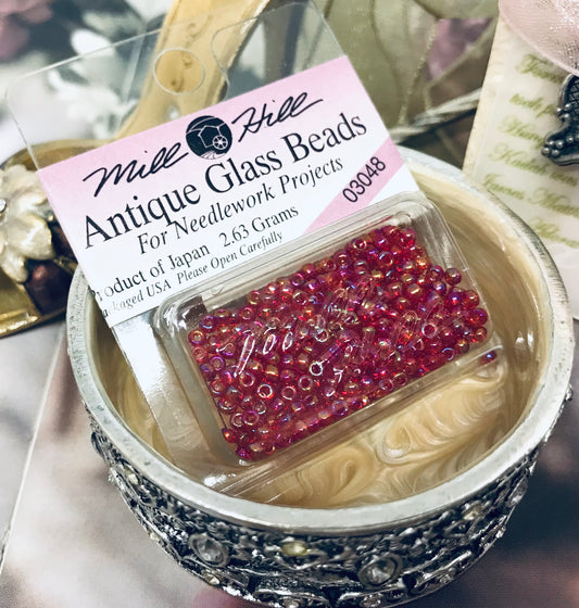Mill Hill Cinnamon Red Antique Glass Beads 2.63Grams
