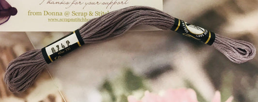 Presencia Finca Mouline Medium Shell Gray Embroidery Cotton