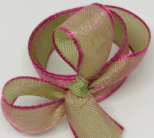 Vandoros Pink Monet Silk Ribbon 13mm