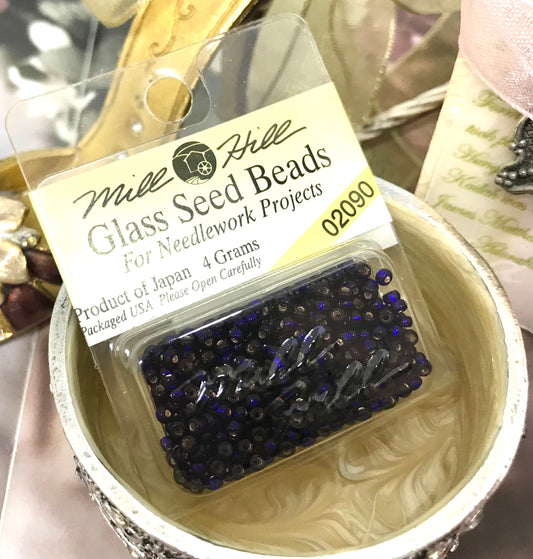 Mill Hill Brilliant Navy Glass Seed Beads 4 Grams
