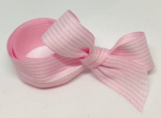 Vandoros Light Pink/White Candy Grosgrain Ribbon 15mm