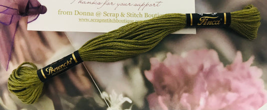 Presencia Finca Mouline Dark Khaki Green Embroidery Cotton